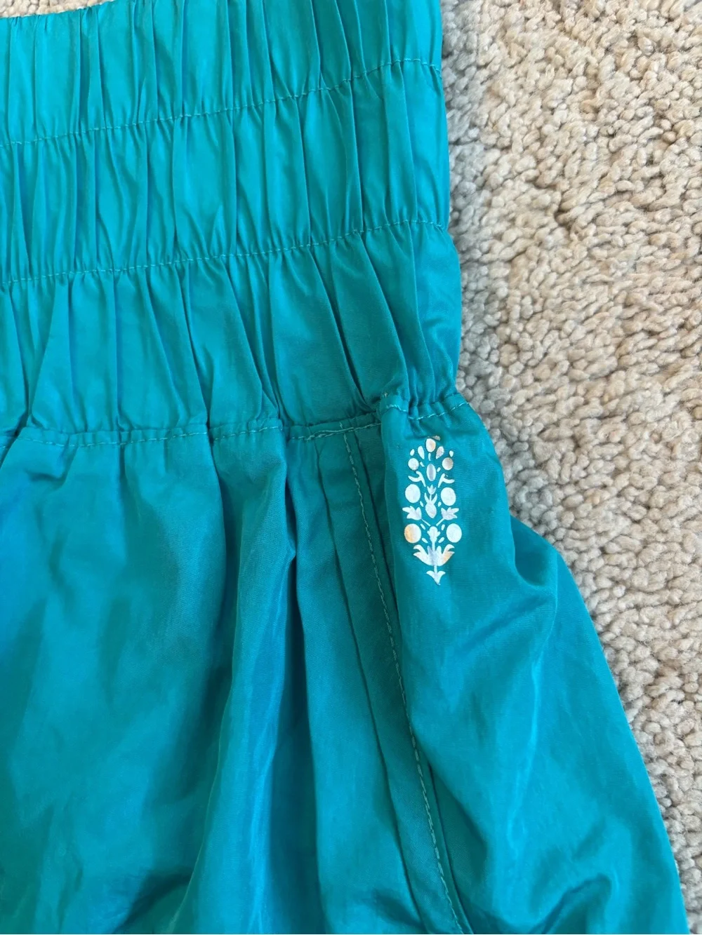 FP Movement by Free People Teal Athletic Shorts with Smocked Waistband, Women L